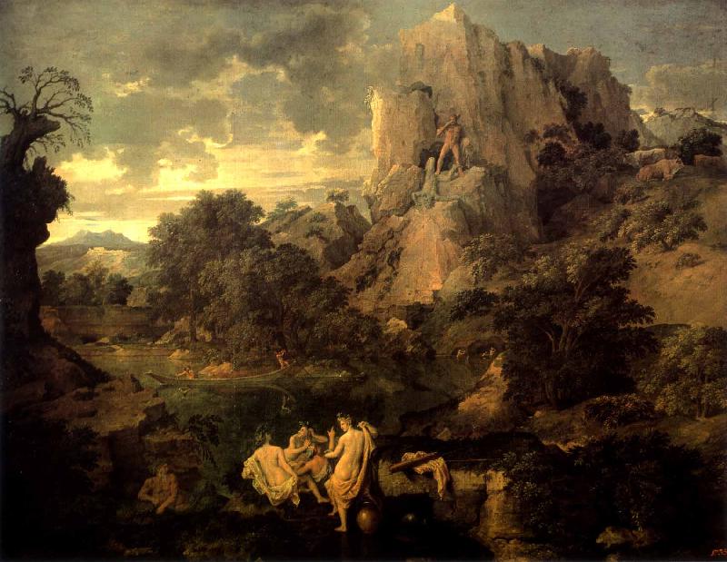 Nicolas Poussin Landscape with Hercules and Cacus France oil painting art